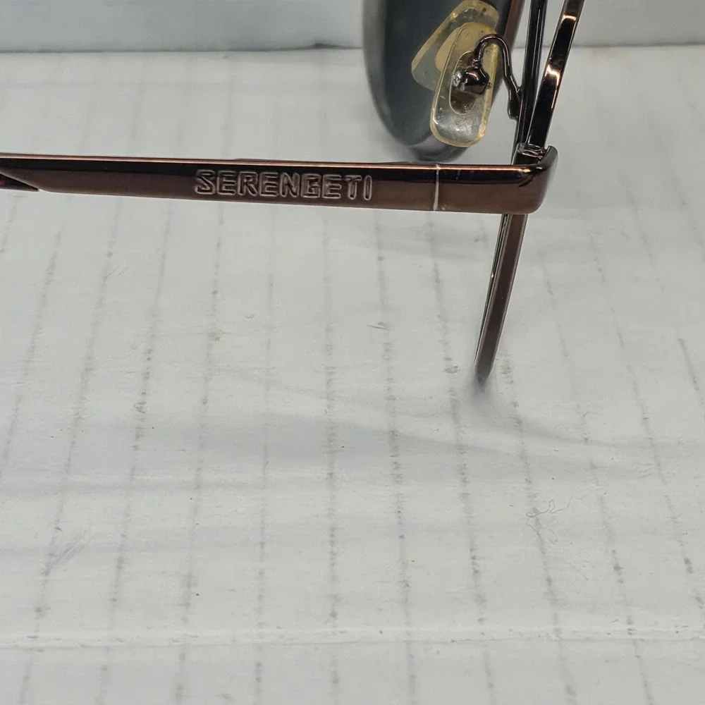 VTG‎ Serengeti 6684 Eyeglass Frames Brown Metal Tortoise Arms Japan*FRAMES ONLY*
